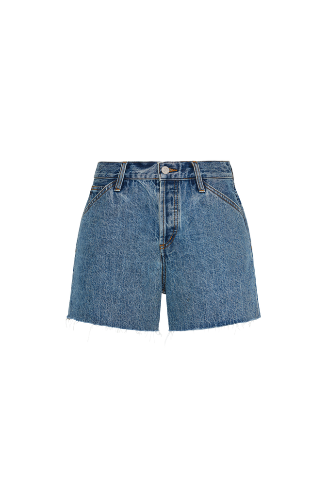 Still Here Cut Off Shorts - Classic Blue
