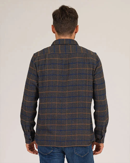 Ace Rivington  Winter Flannel - Utility Shirt -Grey Hound