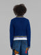 Marni Blue Mohair Jumper With Striped Trims