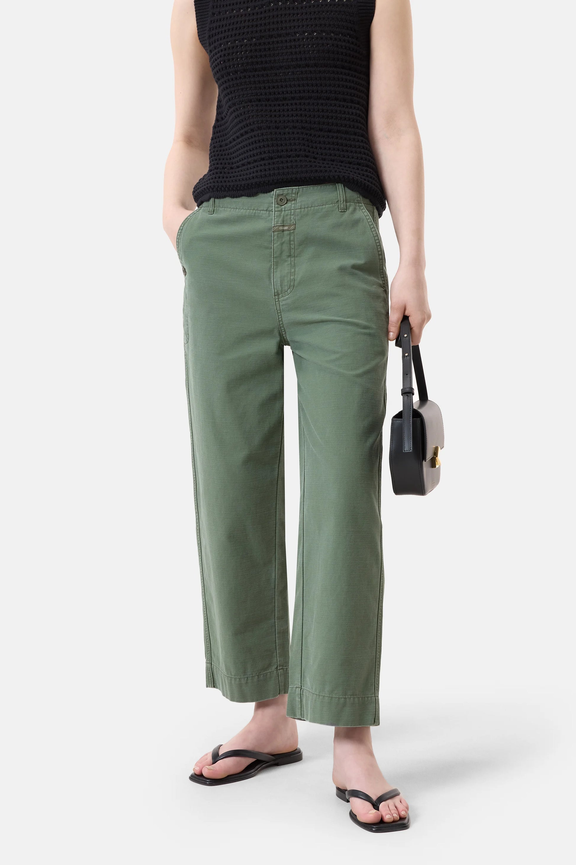 Closed Relaxed pants - Rovea - Matcha Green