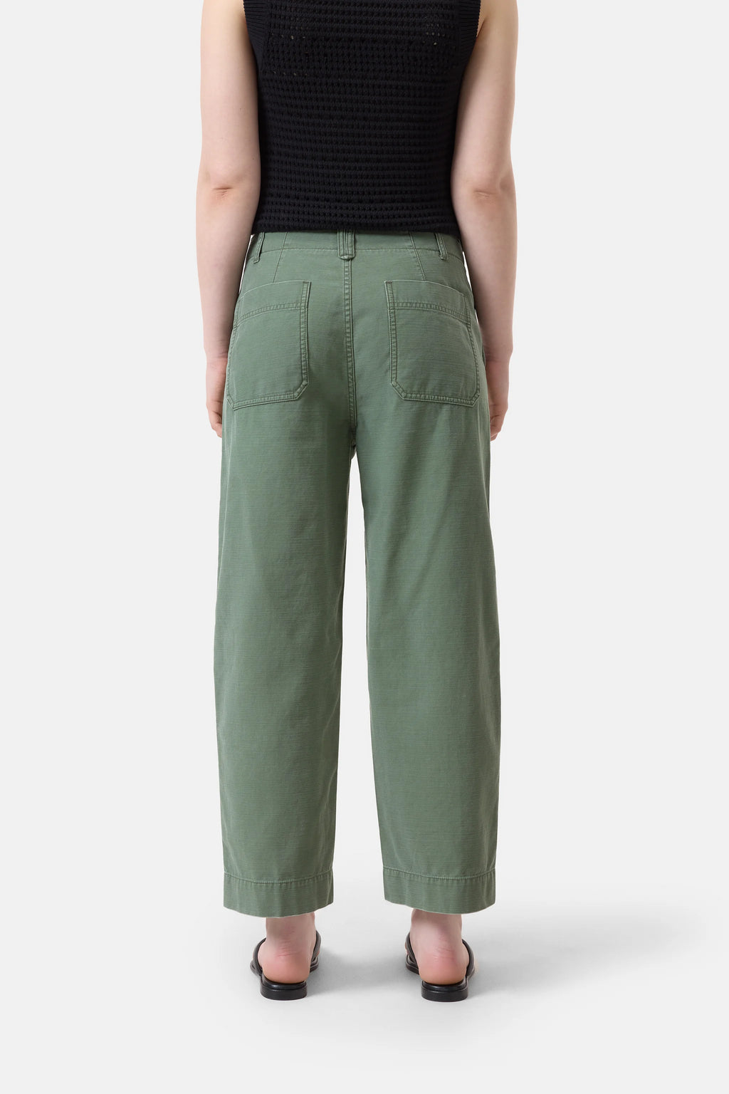 Closed Relaxed pants - Rovea - Matcha Green