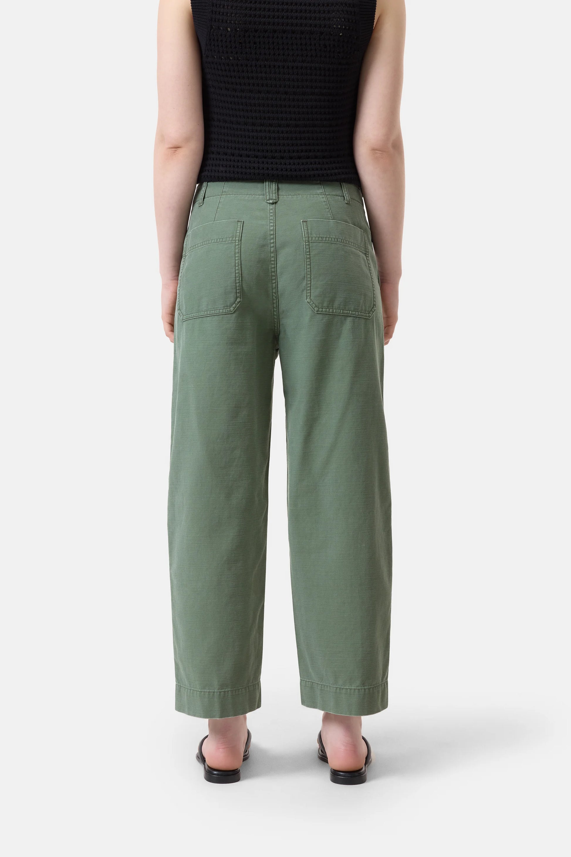 Closed Relaxed pants - Rovea - Matcha Green