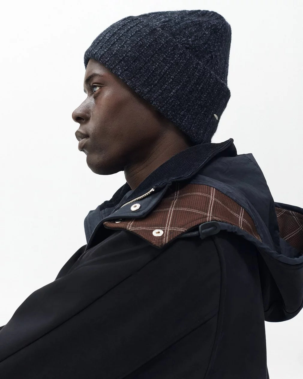 Rag & Bone Cable-Knit Beanie - Navy Multi