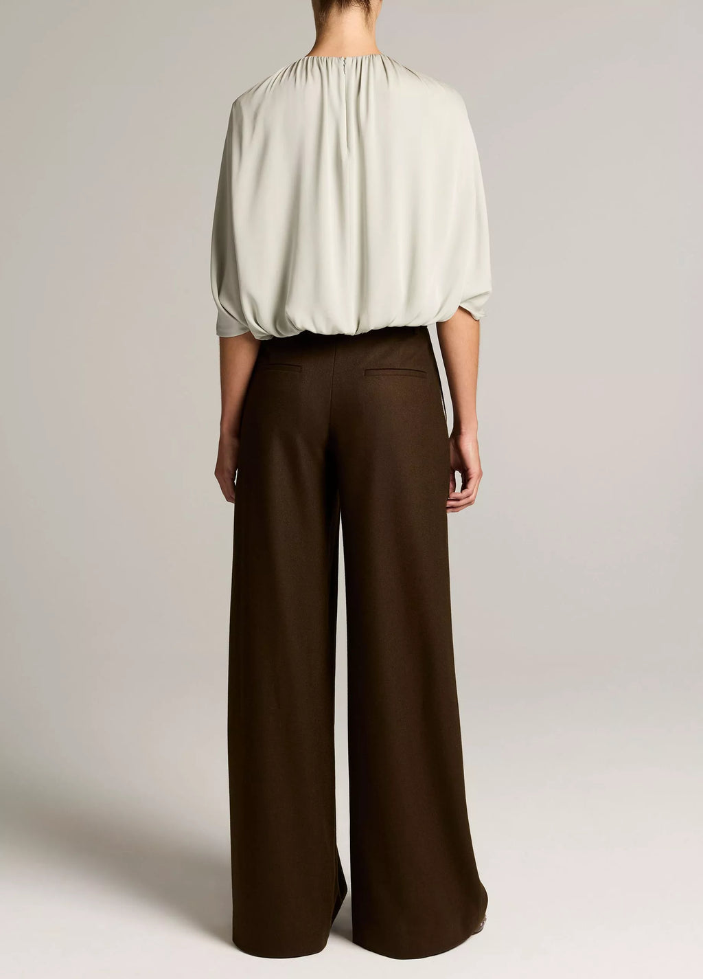 Vince Camille Wide Leg Wool Pant - Pinewood