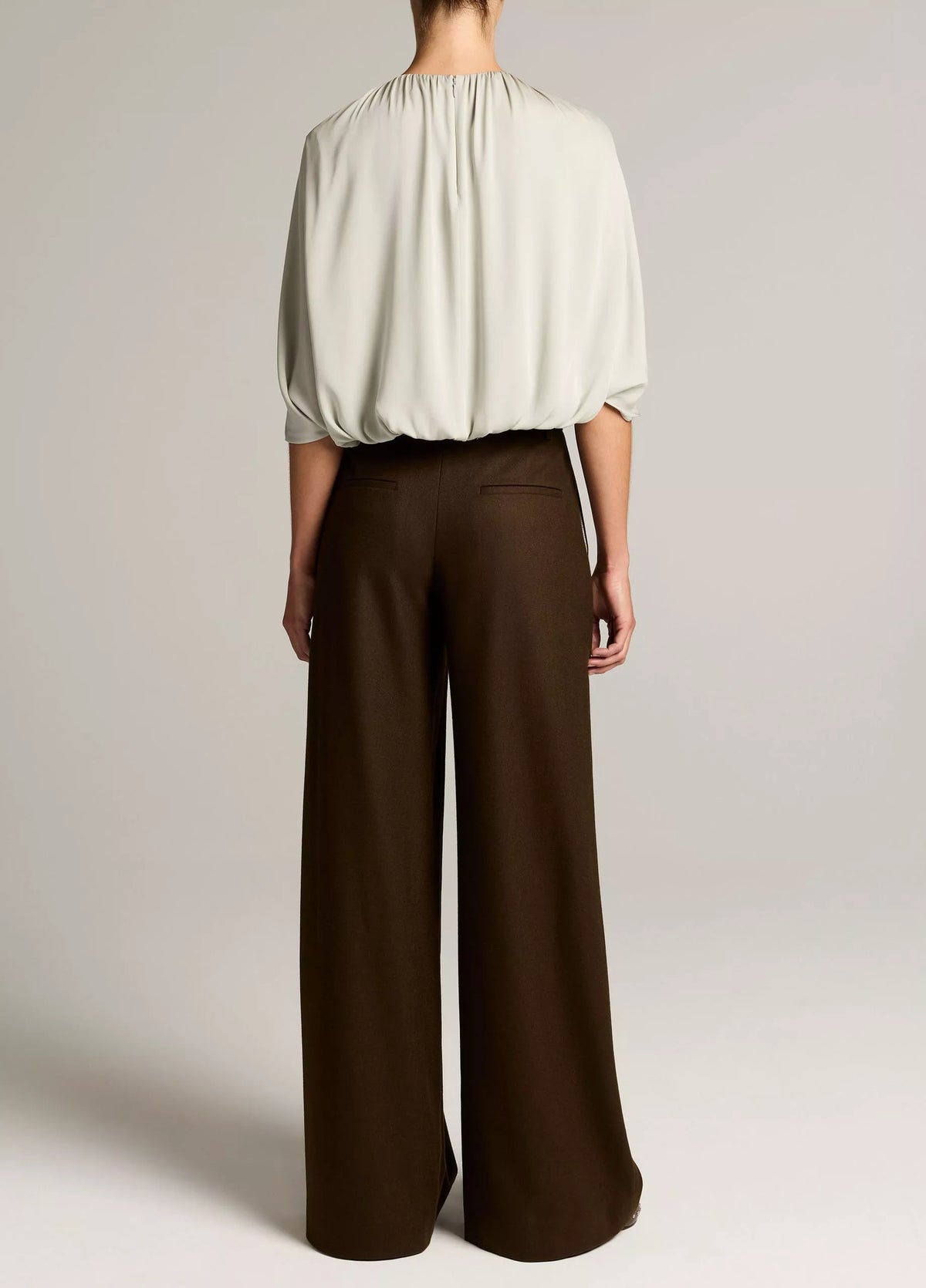 Vince Camille Wide Leg Wool Pant - Pinewood