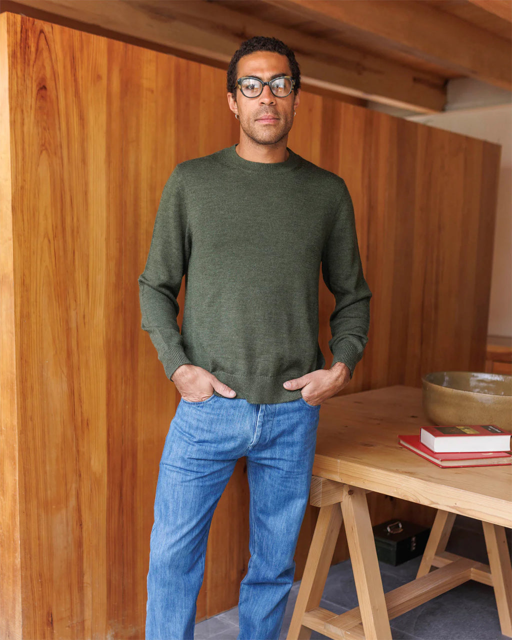 Alex Crane Campo Sweater - Pine