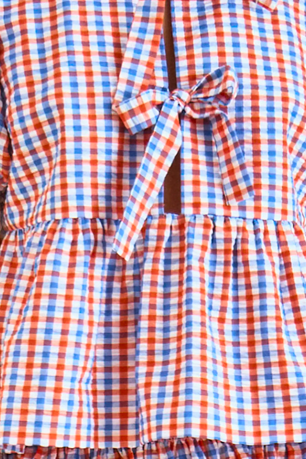 Hunter Bell Carly Top Gingham Tie Front Top