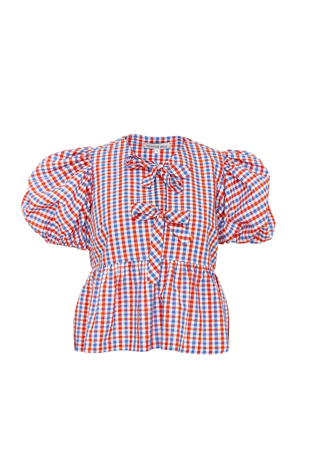 Hunter Bell Carly Top Gingham Tie Front Top