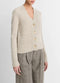 Vince Cashmere Donegal Cardigan - Biscuit Donegal