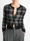 Vince Plaid Cashmere Cardigan- Black Combo