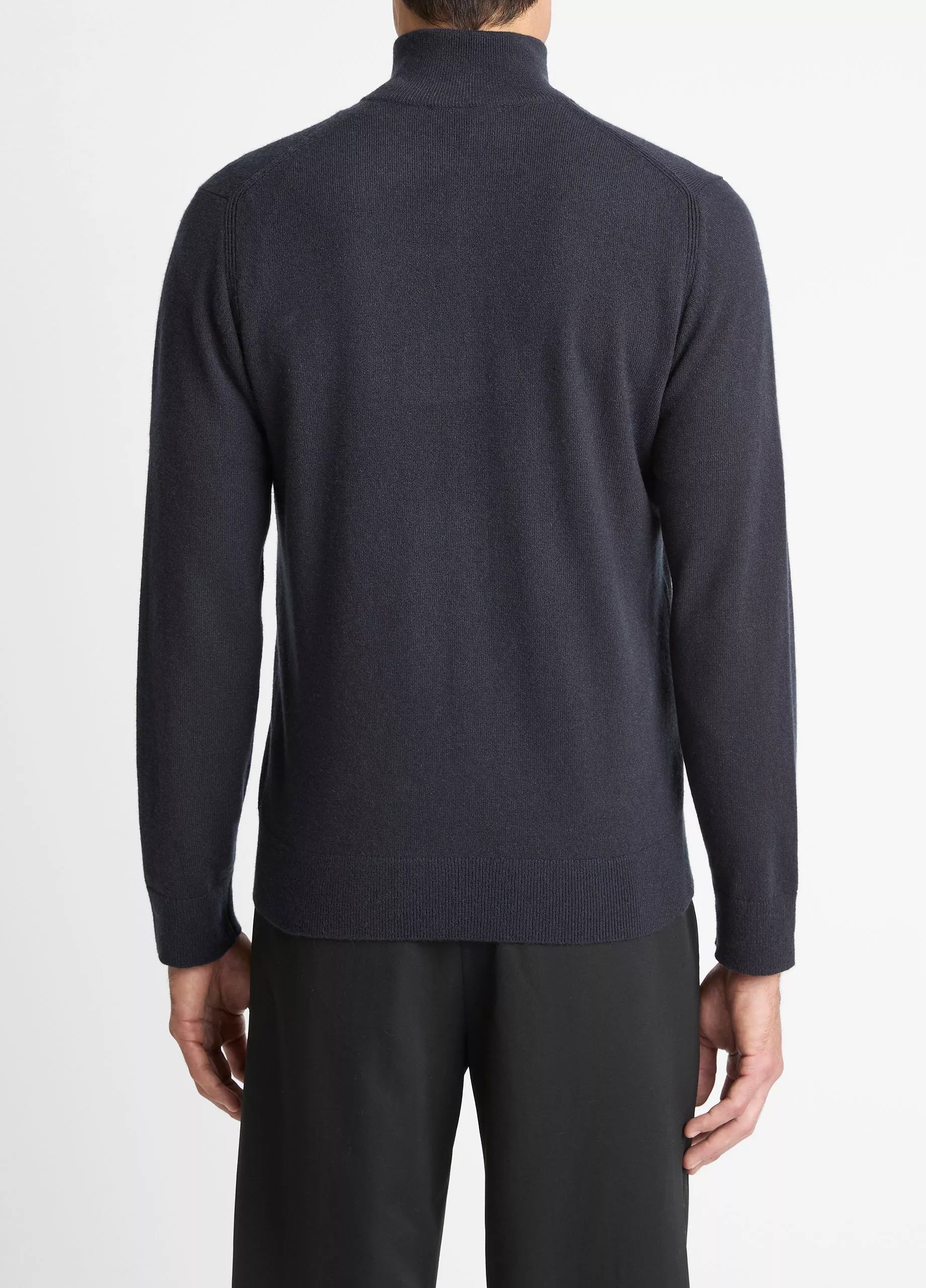 Vince Cashmere Quarter-Zip Sweater - Coastal Blue