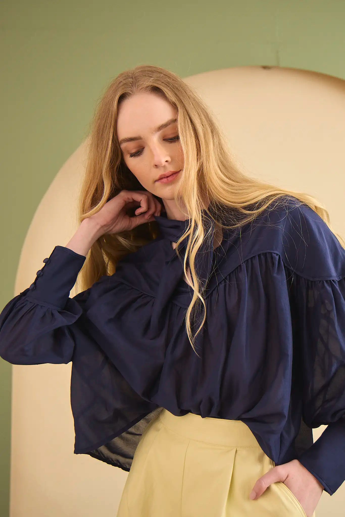 Hunter Bell Celeste Blouse - Dark Navy