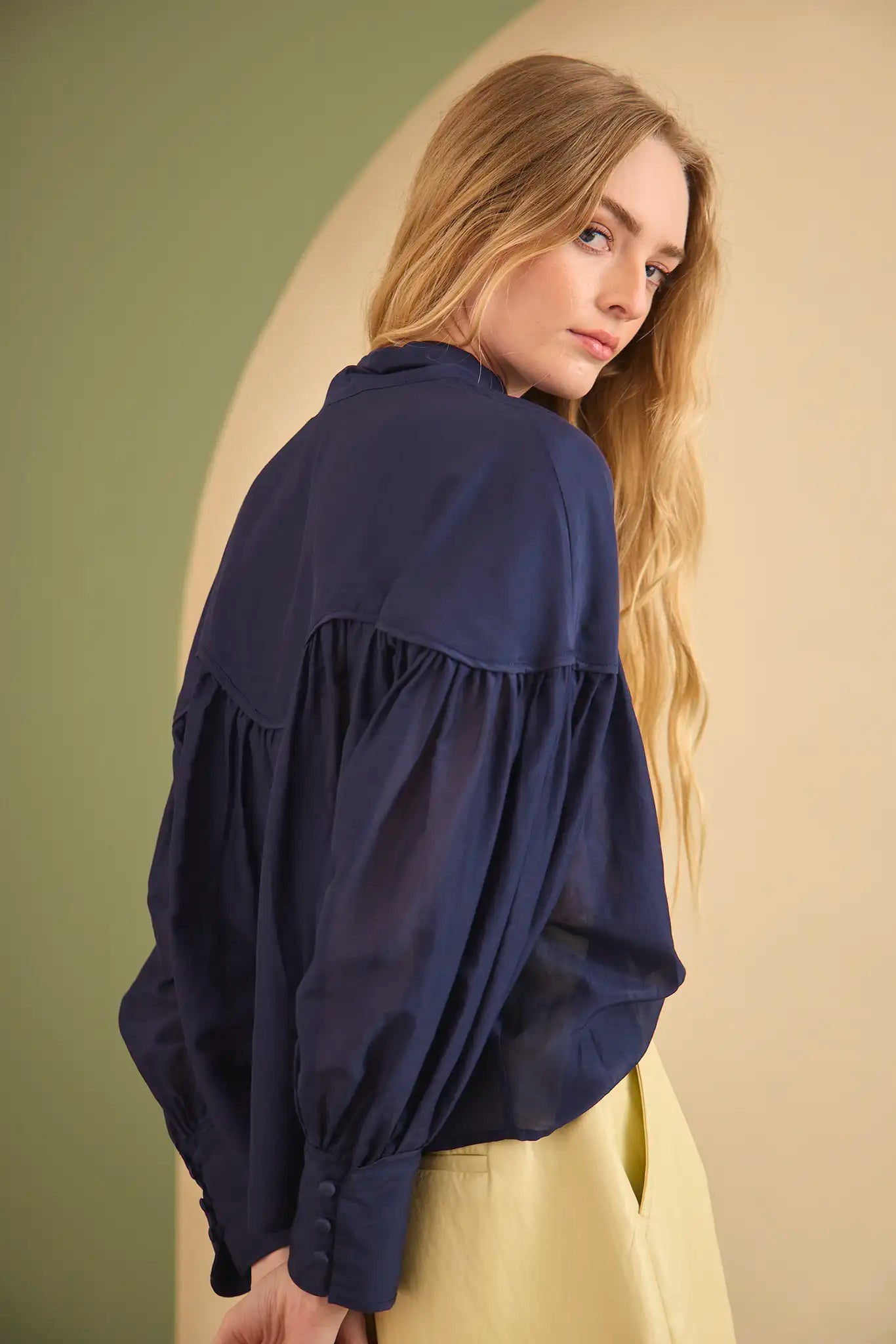 Hunter Bell Celeste Blouse - Dark Navy
