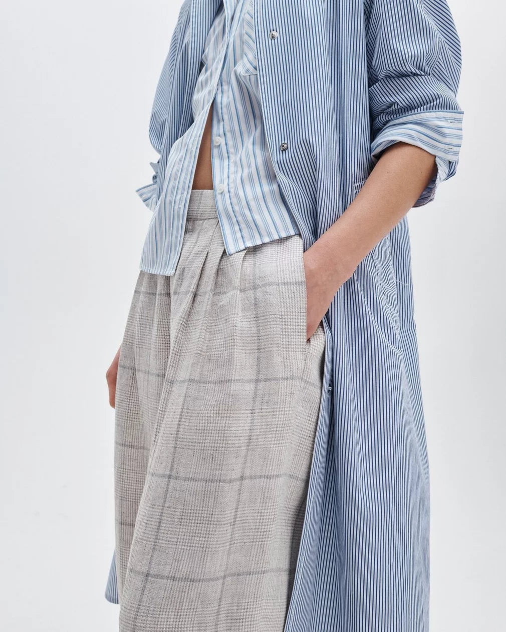 Rag & Bone Chappell Plaid Linen Pants