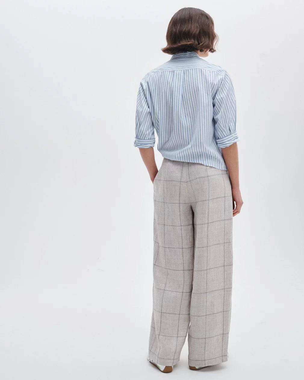 Rag & Bone Chappell Plaid Linen Pants