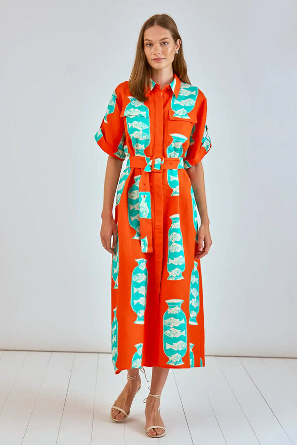 Hunter Bell Charlotte Dress - Herring Red