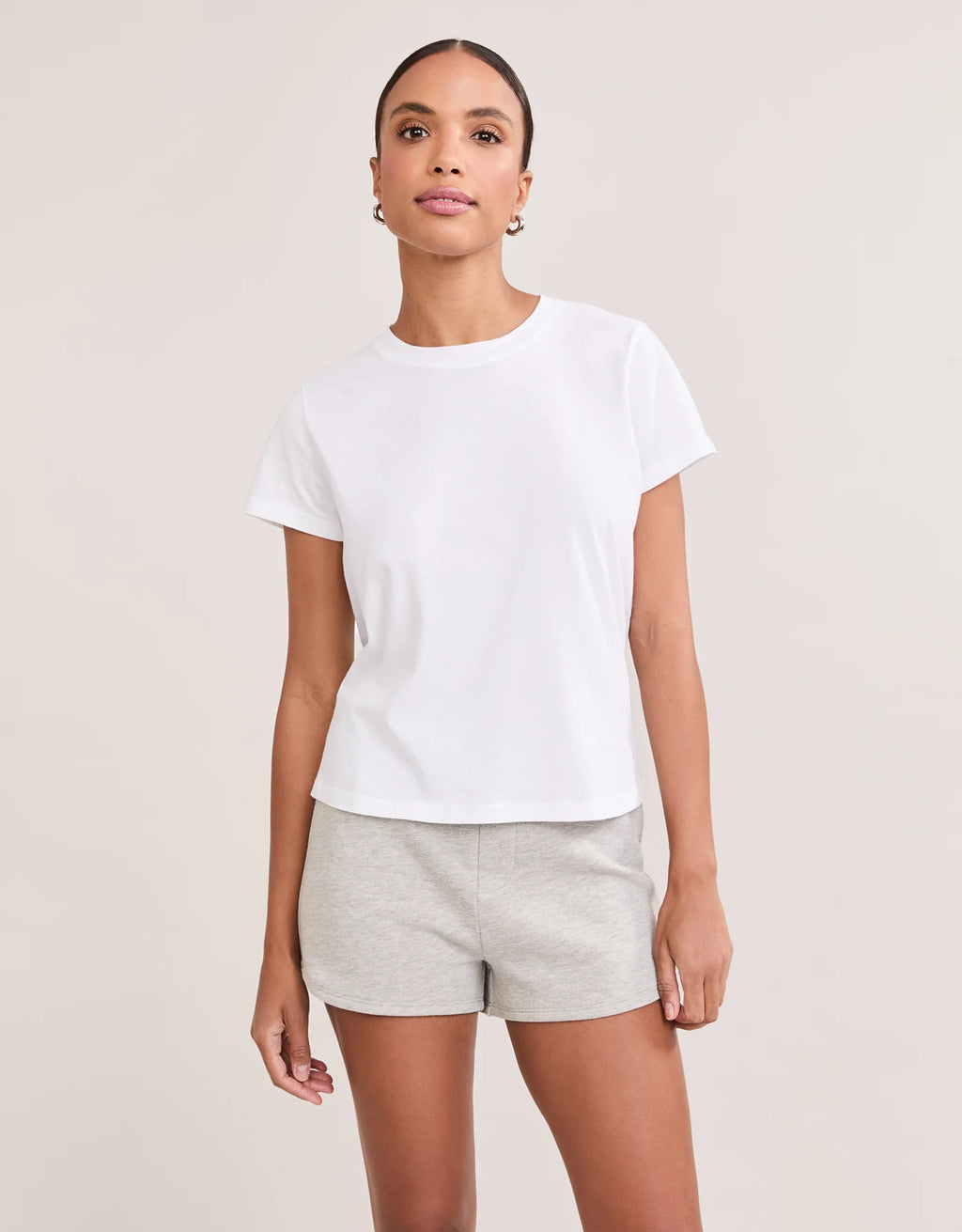 Maison Wheat Charlotte Crew Neck Tee - White