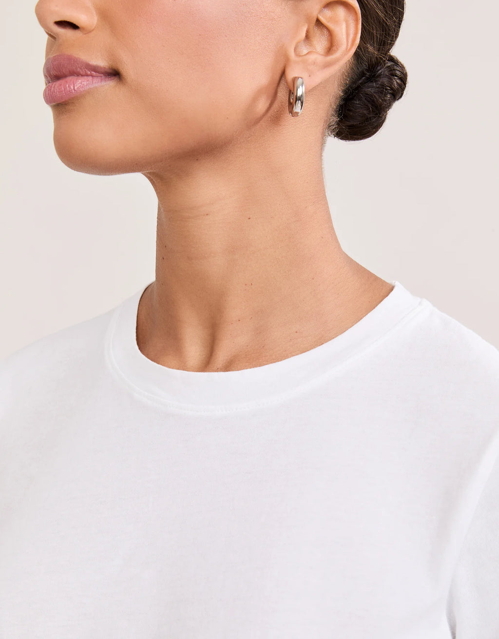Maison Wheat Charlotte Crew Neck Tee - White