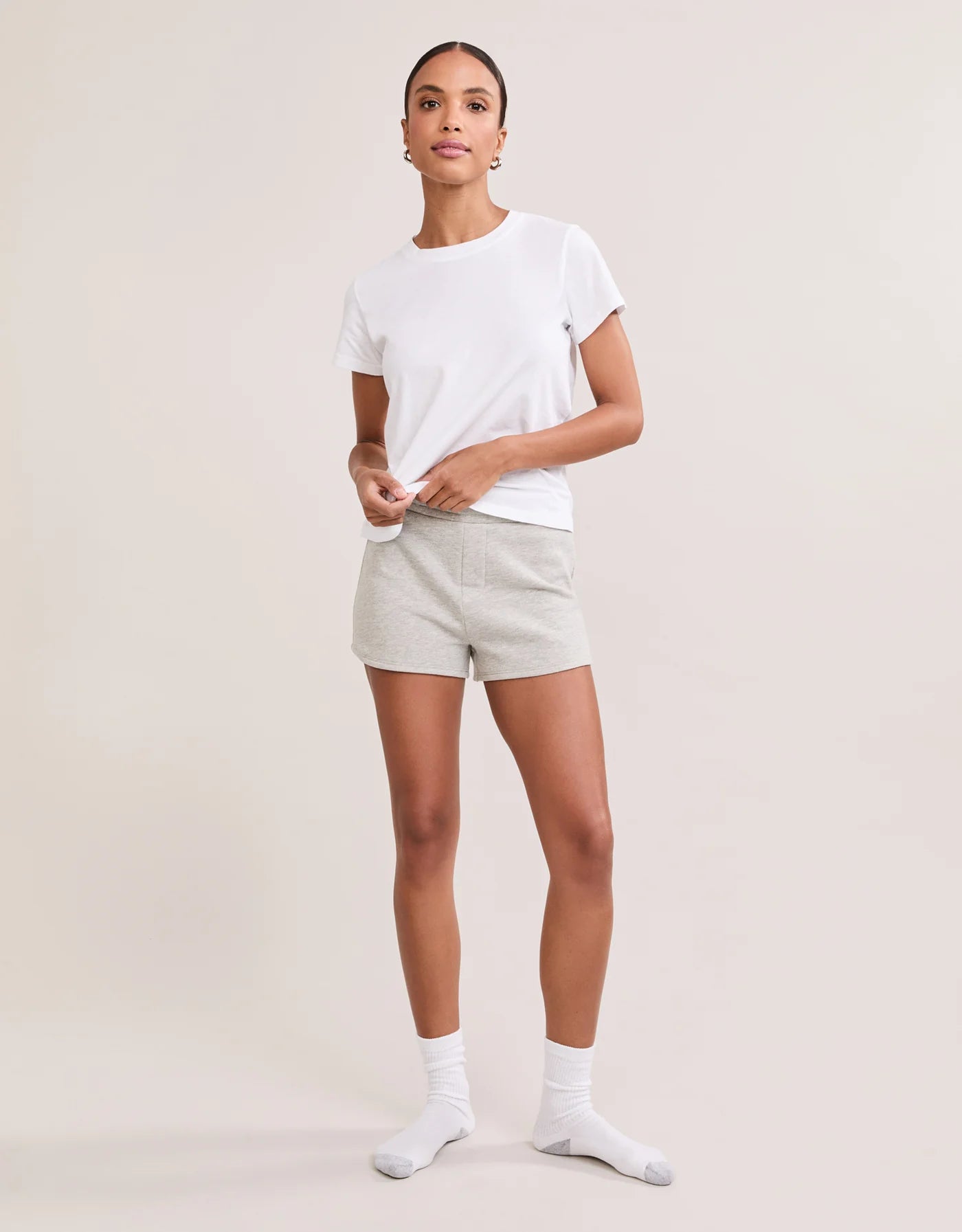 Maison Wheat Charlotte Crew Neck Tee - White