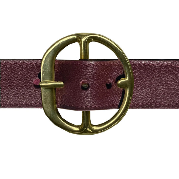 Kim White Chunky Hip Belt - Burgundy