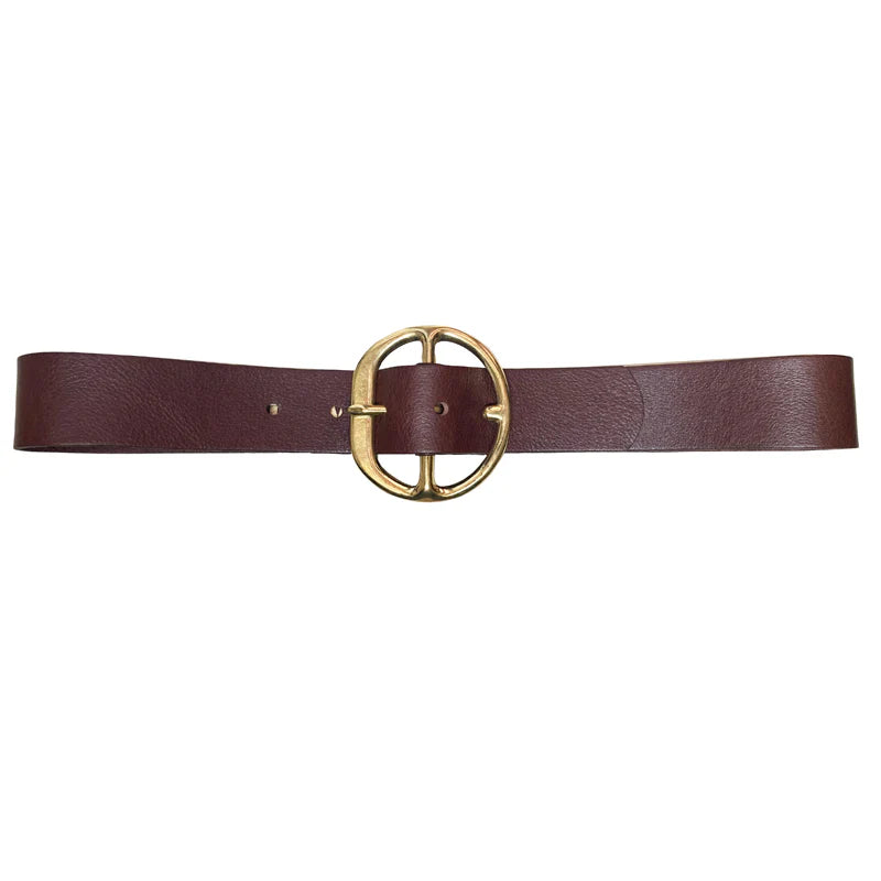 Kim White Chunky Hip Belt - Dark Brown