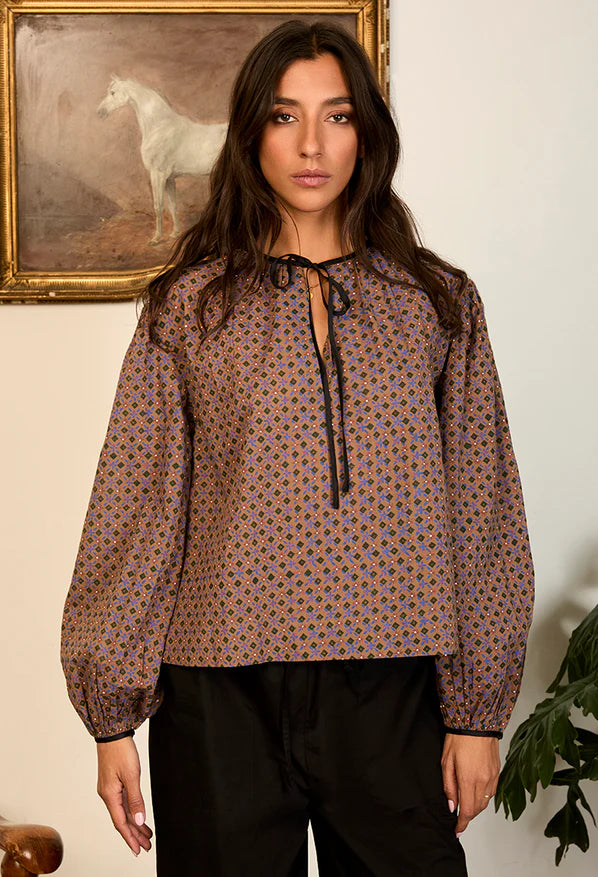 Ciao Lucia Myra Top Stained Glass Cotton Voile