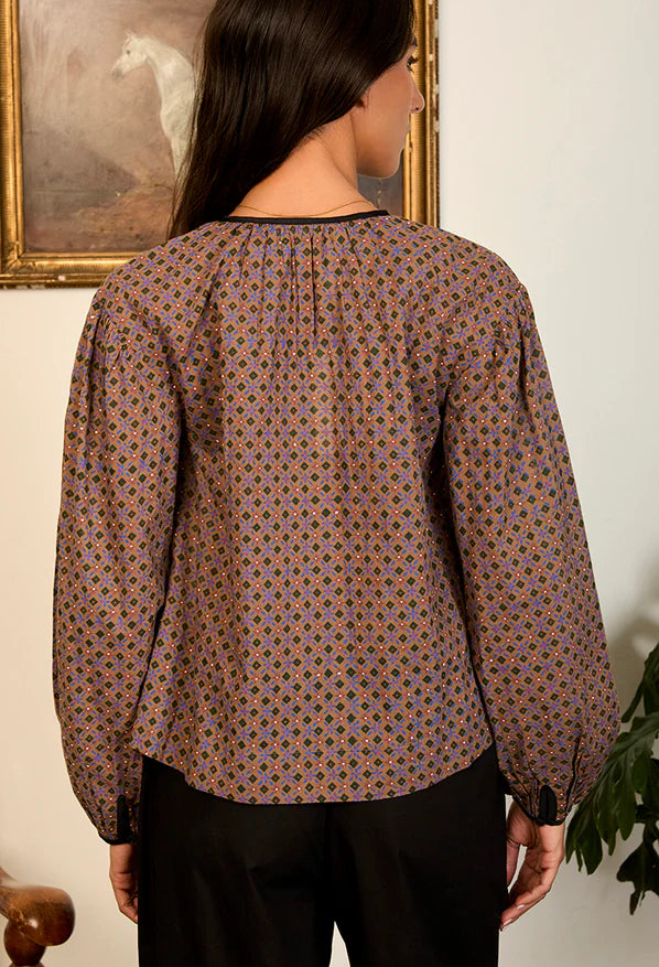 Ciao Lucia Myra Top Stained Glass Cotton Voile