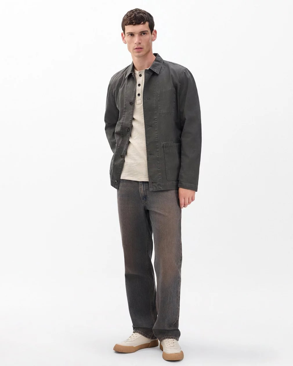 Rag & Bone Classic Flame Henley- Dust