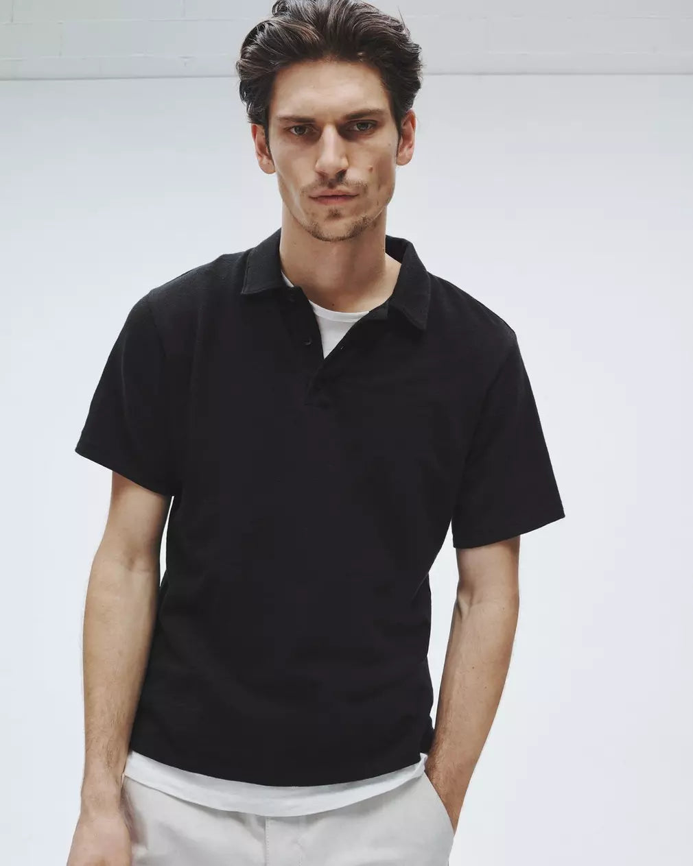 Rag & Bone Classic Flame Polo - Black