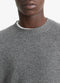 Vince Classic Wool-Cashmere Crew Neck Sweater - Med Grey