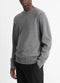 Vince Classic Wool-Cashmere Crew Neck Sweater - Med Grey