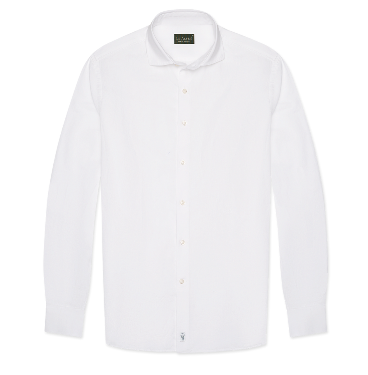 Le Alfre Classic White Linen-Blend Shirt