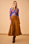 Hunter Bell Ida Suede Skirt- Cider