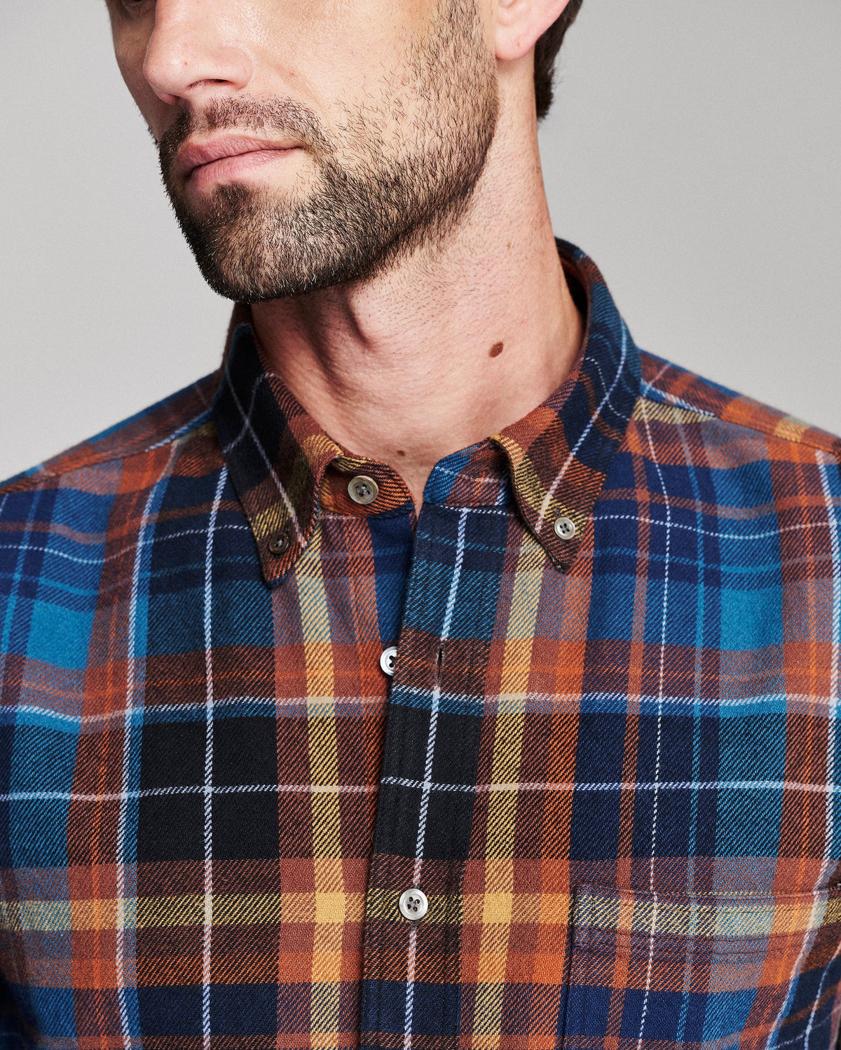 Billy Reid Micro Block Plaid Tuscumbia Shirt