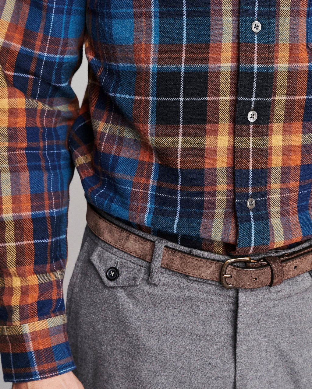 Billy Reid Micro Block Plaid Tuscumbia Shirt