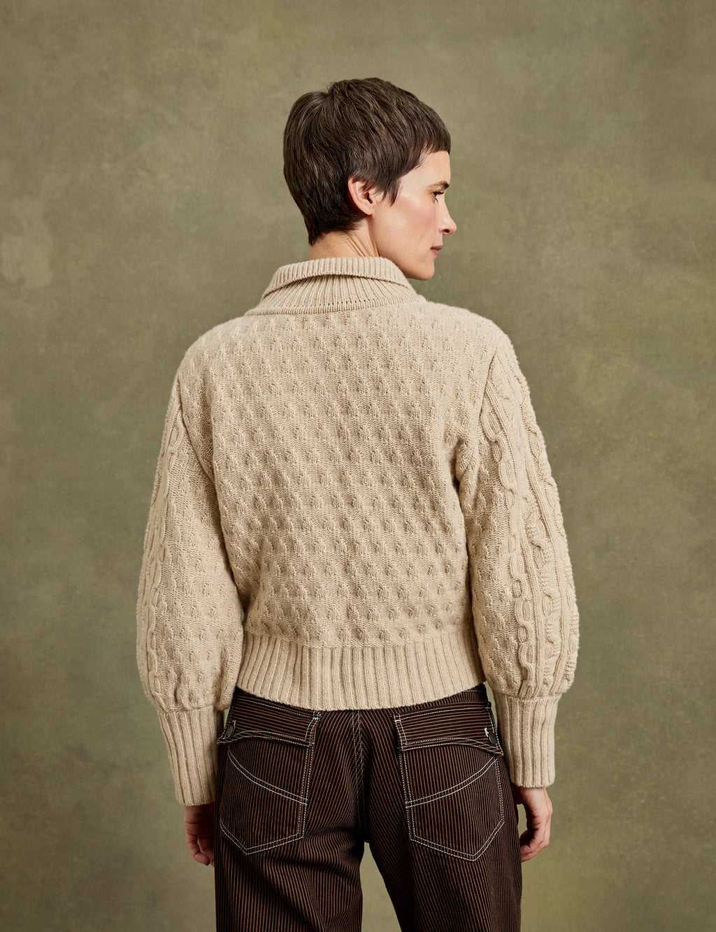 Penelope Chilvers Cornwall Wool Cardigan - Cream