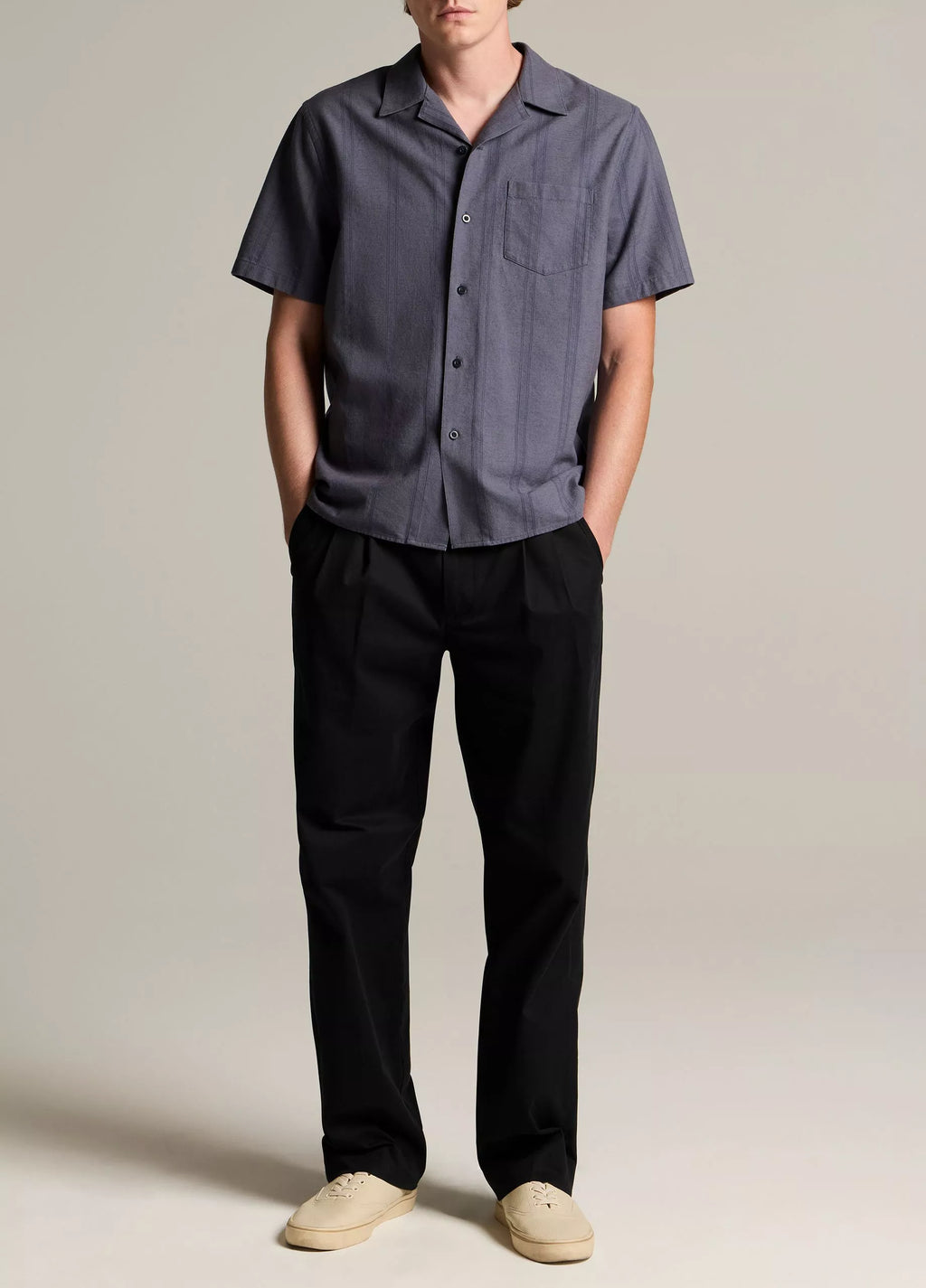 Vince Cove Stripe Cabana Shirt - Neue Blue