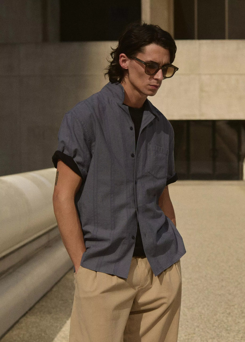 Vince Cove Stripe Cabana Shirt - Neue Blue