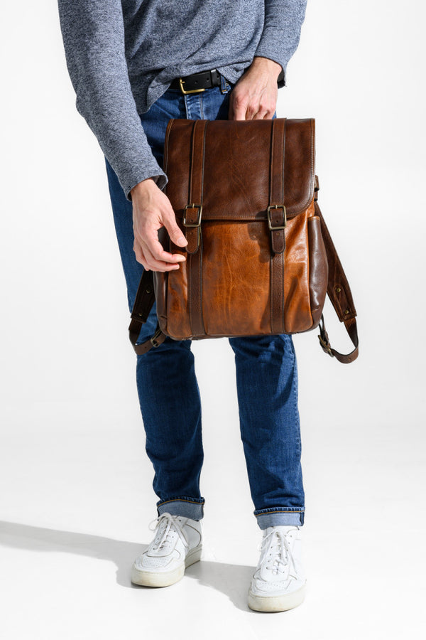 Moore & Giles Crews Backpack Titan Milled Honey - TRUNK  SHOW