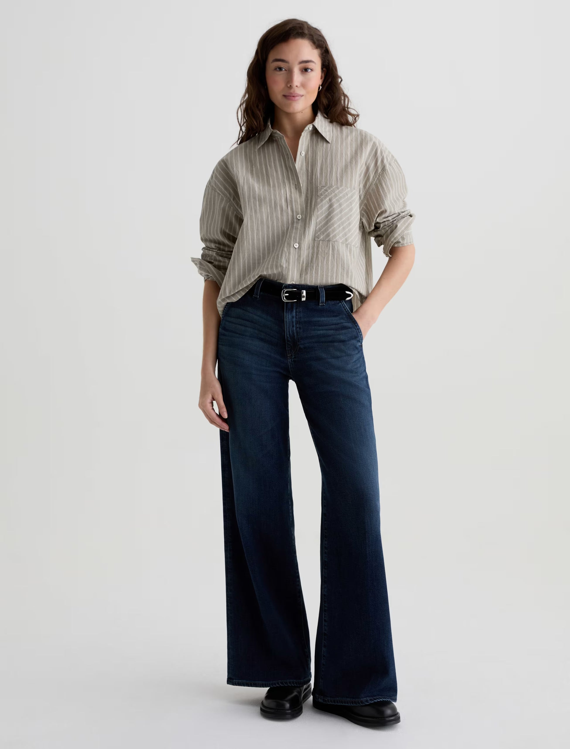 AG Stella Pressed Low Slung Palazzo - Poise