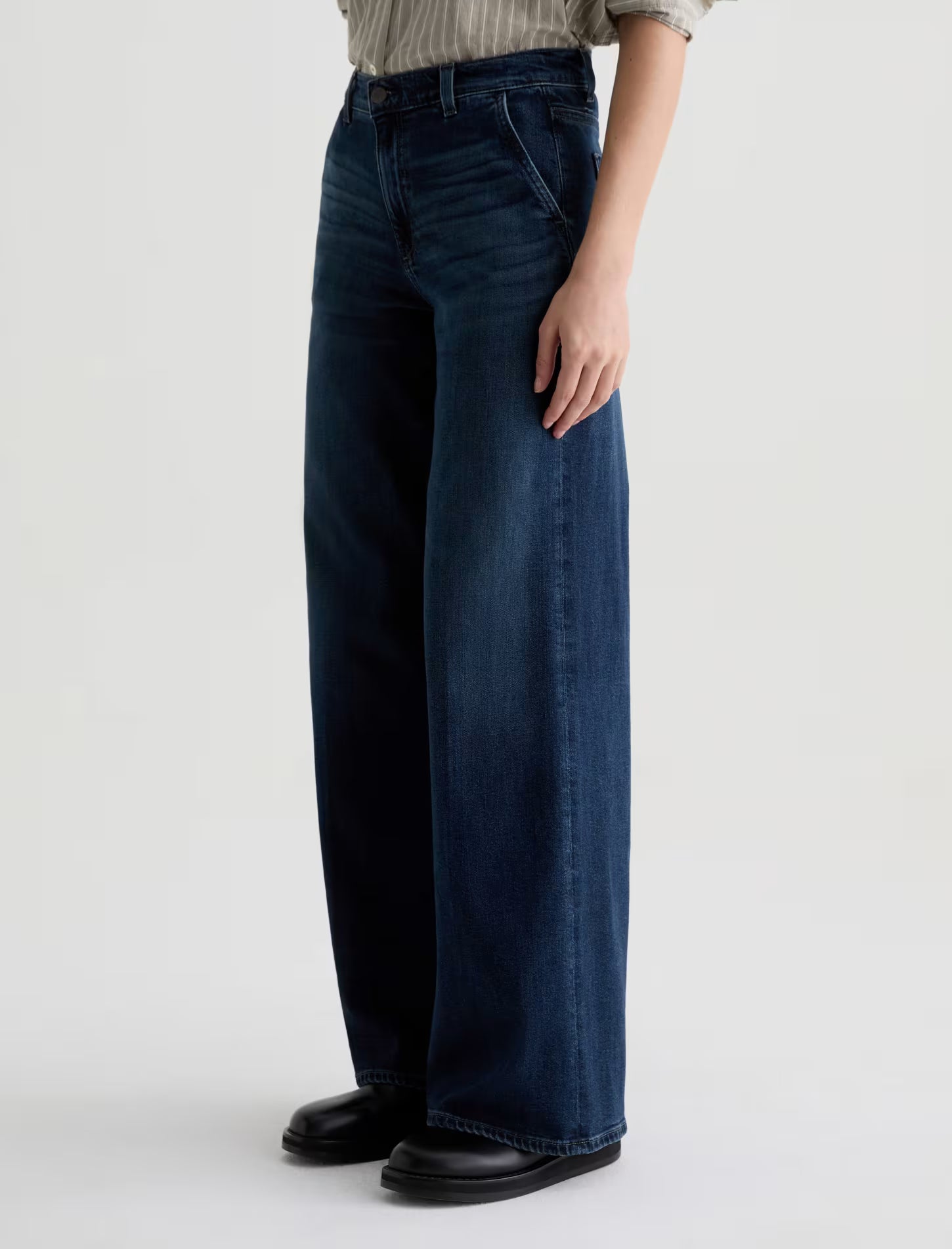 AG Stella Pressed Low Slung Palazzo - Poise