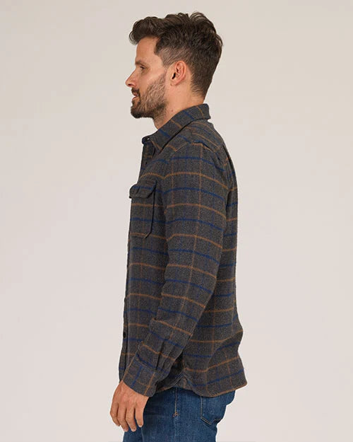 Ace Rivington  Winter Flannel - Utility Shirt -Grey Hound