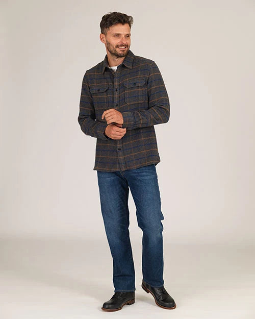 Ace Rivington  Winter Flannel - Utility Shirt -Grey Hound