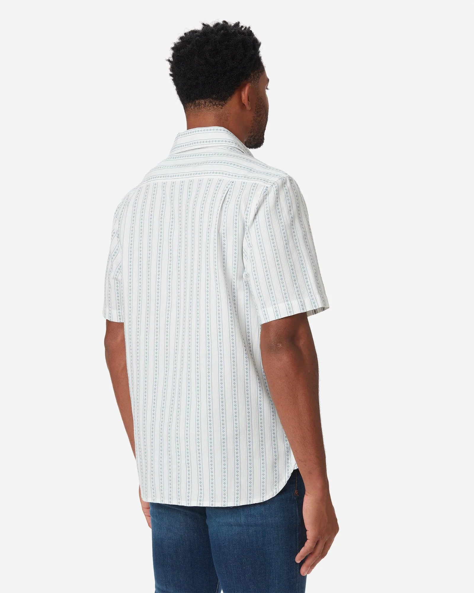 Ace Rivington Light Weight Tailored Shirt - Diamond Stripe