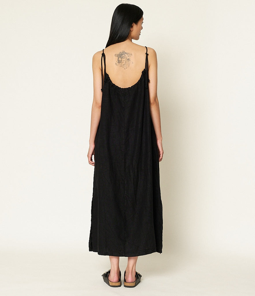 Merz b. Schwanen Deep Black Strap Dress