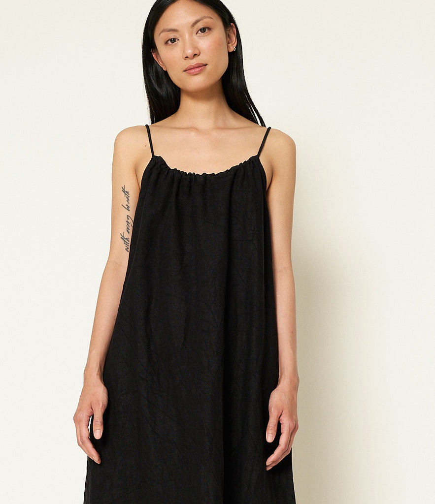 Merz b. Schwanen Deep Black Strap Dress