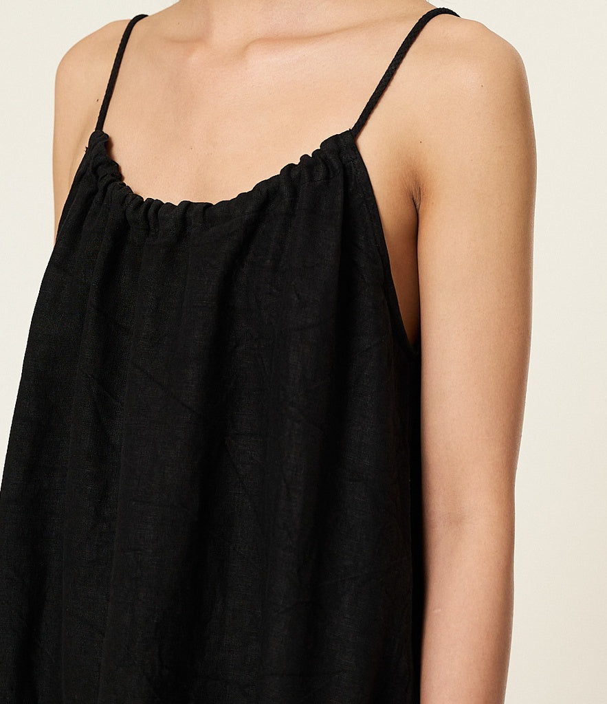 Merz b. Schwanen Deep Black Strap Dress
