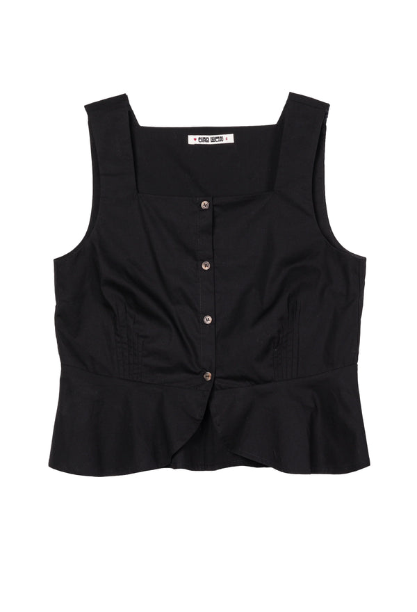 Ciao Lucia Timir Black Cotton Top