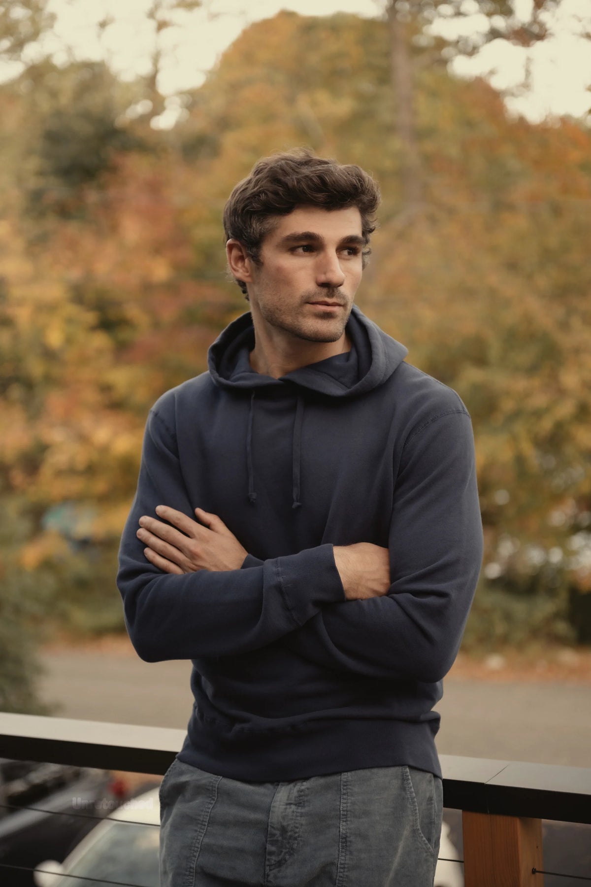Save Khaki United Cashmere Hoodie - Navy