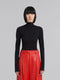 Marni Black Fitted Jumper With Ribbed Turtle Neck